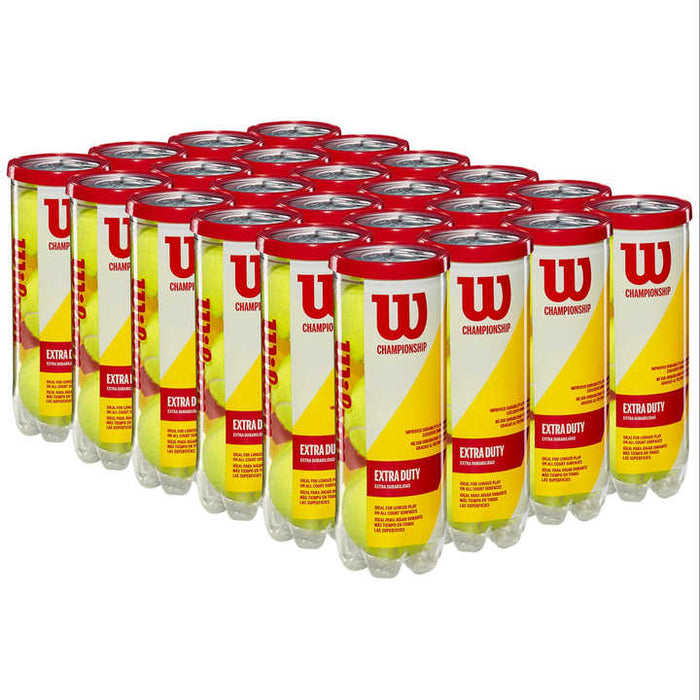 Wilson Championship Extra Duty Tennis Ball 24 Can Case 3-Ball Per Can