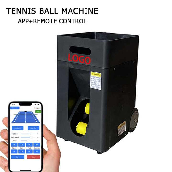 Practice Tennis Ball Machine For Playing And Training, Includes Remote Control